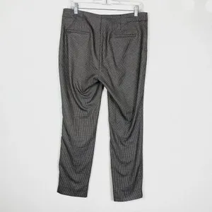 Zara Basic Brown Mini Houndstooth Check High Rise Trouser Pants thumbnail 2