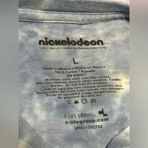 EUC Nickelodeon Blue and Purple SpongeBob Tie Dye Tee size large thumbnail 9