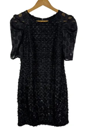 NWT W118 by Walter Baker Prya Dress Size XS Black‎ Polka Dot Puff Sleeve Party thumbnail 1