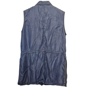 Buffalo David Bitton Lightweight Blue Denim Tunic Vest Medium‎ thumbnail 7