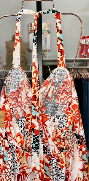 Boutique Boho Floral Halter Sundress thumbnail 6