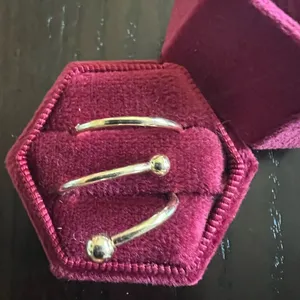 Ladies Gorgeous Golden Stackable Rings (2) Size 7 Gold thumbnail 1