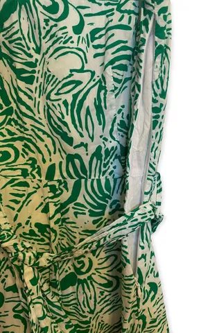 George Green and White Floral Sleeveless Fit and Flare Knee Length Dress Size 4 thumbnail 3