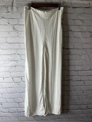 GLG Good Luck Gem white linen wide leg pants medium thumbnail 7
