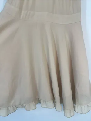 Ciel Beige Ruffled Hem Women's Skirt Size XS thumbnail 3