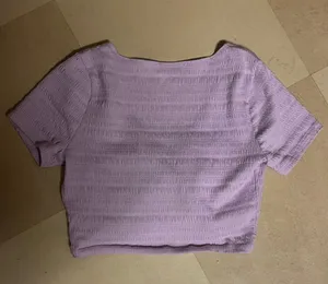 Purple Tie Front Keyhole Top thumbnail 6