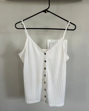 White Spaghetti Strap Top thumbnail 1