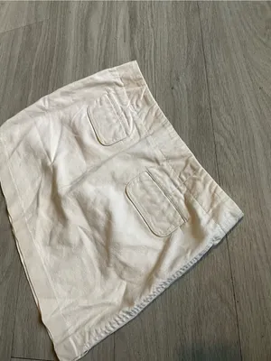 Express Cream A-Line Mini Skirt with Front Pockets thumbnail 2