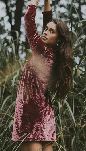 Wings Hawaii Velvet Velvety Baby Doll Dress in Rose NEW SMALL thumbnail 1