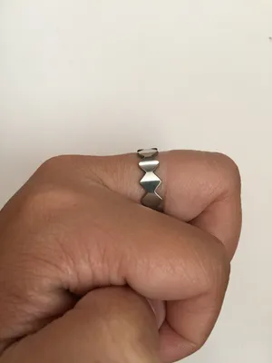 Rhombus stainless steel ring thumbnail 4