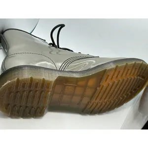 Doc Dr. Martens 1460 YS 8-Eye Gray Patent Leather Combat Boots Women's UK 6 US 8 thumbnail 10