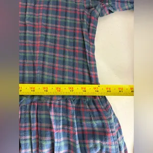 Eddie Bauer Vintage‎ Maxi Shirt Dress Plaid 100% Cotton Long Sleeve Prairie 90’s thumbnail 8