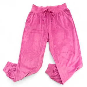 Victoria’s Secret On Pointe Pink Velour High Rise Drawstring Joggers Size Medium thumbnail 3