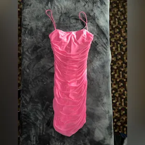 Superdown Emmie Mesh Mini Dress in Hot Pink Size Small thumbnail 9