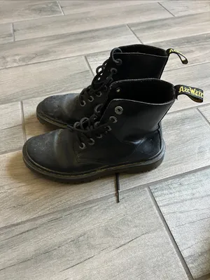 Dr. Martens Black Lace-Up Leather Boots thumbnail 4