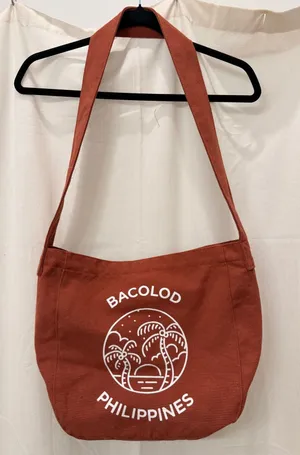 Canvas Crossbody Tote Brown thumbnail 1