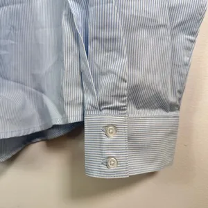 Apt 9 Womens Blue White Pinstripe Button Down‎ Shirt XL Structured Top thumbnail 7