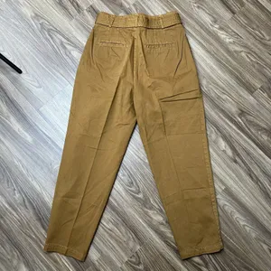 Free People Size 8 Hi Waisted Pegged 90's Crop Ankle Pants Brown Cotton‎ Women’s thumbnail 11