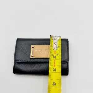 Michael Kors Jet Set Fold Over Coin Purse Card Case‎ Wallet Womens S Black thumbnail 7
