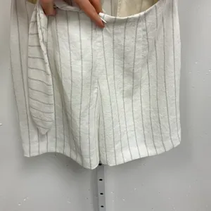 Wilfred Aritzia Ècoulement‎ Romper in Espace Wrap Top Sz 4 White Blue thumbnail 7