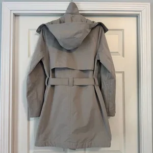 Lululemon Always There Trench Coat Size 6 Raw Linen Raincoat thumbnail 2
