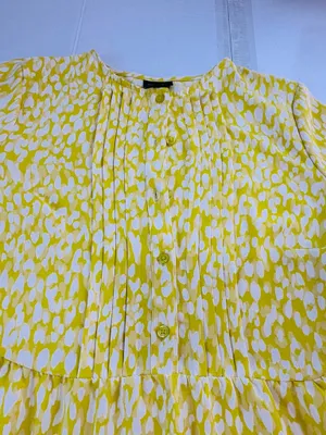 Who What Wear Yellow and White Floral Tiered Midi Dress thumbnail 5