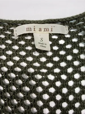 miami Olive Open-Knit Fringe Beach Coverup thumbnail 6