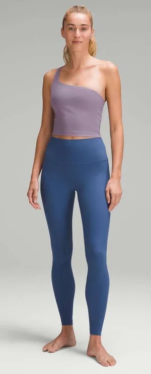Lululemon Ribbed Nulu Asymmetrical Yoga Tank Top Purple Ash Size‎ 10 LW1ERPS thumbnail 1
