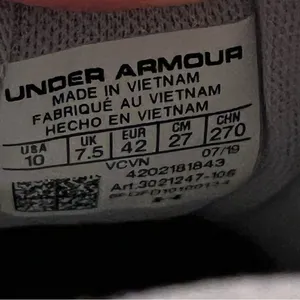 Under Armour Charged Rogue Running Sneakers Woman’s 10 White Gray thumbnail 8