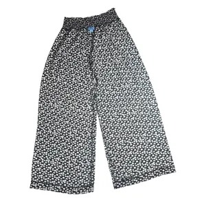 CeCe Black Floral Wide Leg Pants Size S NWT thumbnail 3