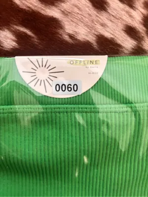 Aerie offline Green Ribbed Women's Shorts with White Trim NWT‎ thumbnail 6