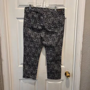 Levi Strauss Mid Rise Ankle Skinny‎ Pants Women Size 16 W33 Geometric Print thumbnail 5