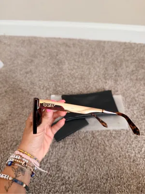 NIB QUAY Call The Shots Remixed Cat eye Sunglasses 43mm with brown lens thumbnail 8