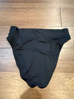 Shade & Shore Black High Waist Bikini Bottom Size Medium - C27-145 thumbnail 4