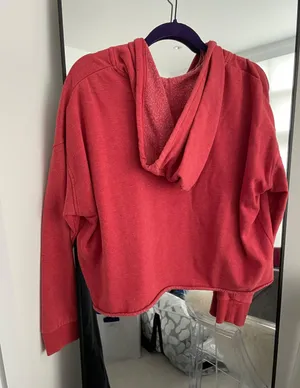PacSun LA Hearts Red Cropped Zip Up Hoodie thumbnail 3