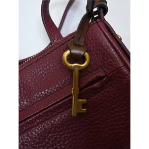Fossil Women's Pebbled Crossbody Cowhide Leather Bag in Burgundy thumbnail 6