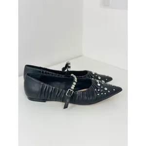 NEW Antonio Melani Jennifer Sumko Mary Jane Ballet Flats Black Leather US 7.5 thumbnail 9