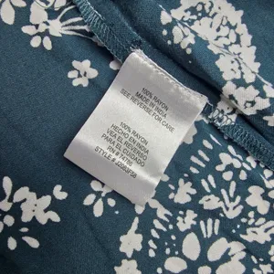 Patrons of Peace‎ Teal Paisley Faux Wrap Maxi Dress Short Sleeve Small J2083F58 thumbnail 5