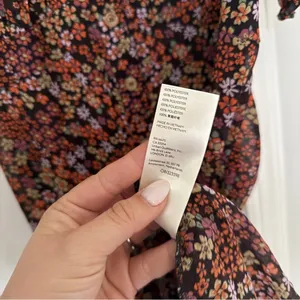 Free People Bonnie Mini Dress Floral short‎ sleeve buttons sheer thumbnail 5