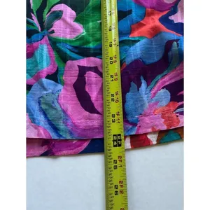 Johnny Was Sz L Ruffe Seam V Neck Blouse Top Embroidered placket floral thumbnail 9