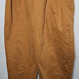 Free People high scrunch pleated waist wide leg cropped tan ginger pants sz 29 thumbnail 6