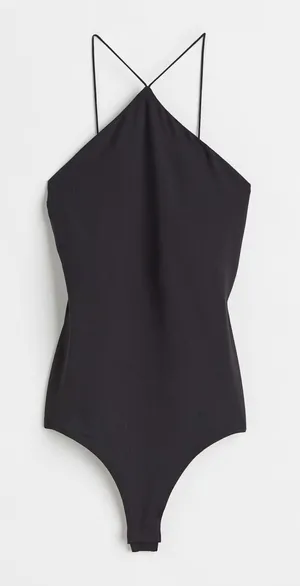H&M Halter Bodysuit in Brown thumbnail 1