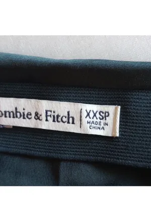 Abercrombie & Fitch Satin A-Line Flare High Low Midi Skirt XXSP Green Side Slit thumbnail 3