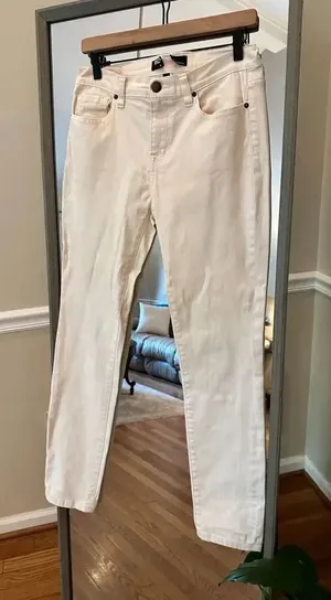 BDG High Rise Cigarette Jeans White Size 28 thumbnail 1