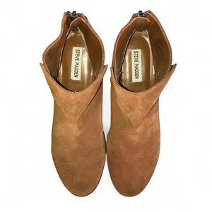 Steve Madden Women’s Tan Suede Ankle Booties with Back Zip Size 10M thumbnail 2