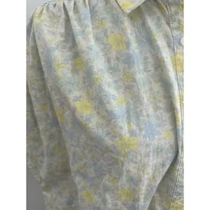 Free People Bring It Back Floral Button Down Shirt small boho oversized‎ layered thumbnail 3
