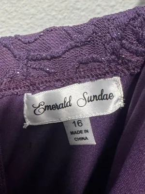 Emerald Sundae Purple Lace Mini Dress thumbnail 5