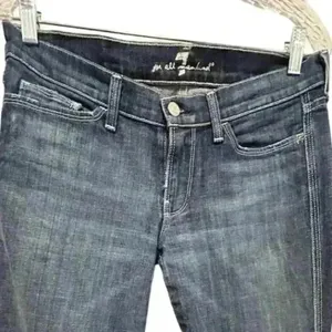 7 For All Mankind Women's Bootcut‎ Jeans Size 28 Dark Blue Stretch Denim thumbnail 9
