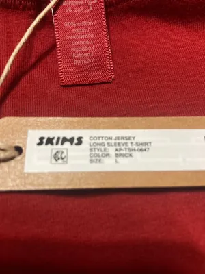 SKIMS Cotton Jersey Long Sleeve T-Shirt L thumbnail 4