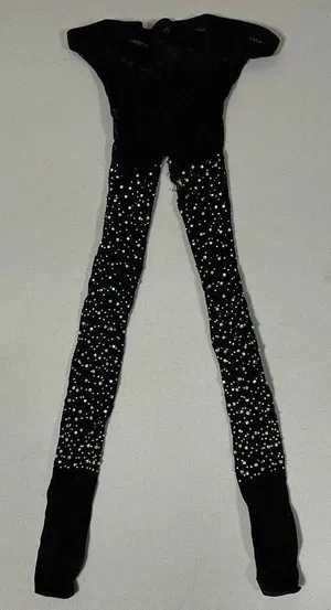 Black Diamond Diamonds Fishnets Fishnet Stockings Tights Pantyhose Hosiery Lingerie Size S/M 💎 thumbnail 1